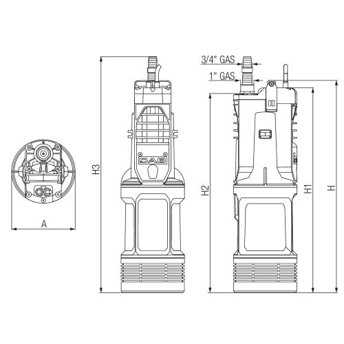 Immagine di Dab Pumps DIVERTRON 650 Pompa multigirante elettronica sommersa, per utilizzo in ambiti domestici e residenziali, portata max 4.8 m³/h - prevalenza max 30.4 m 60209375H