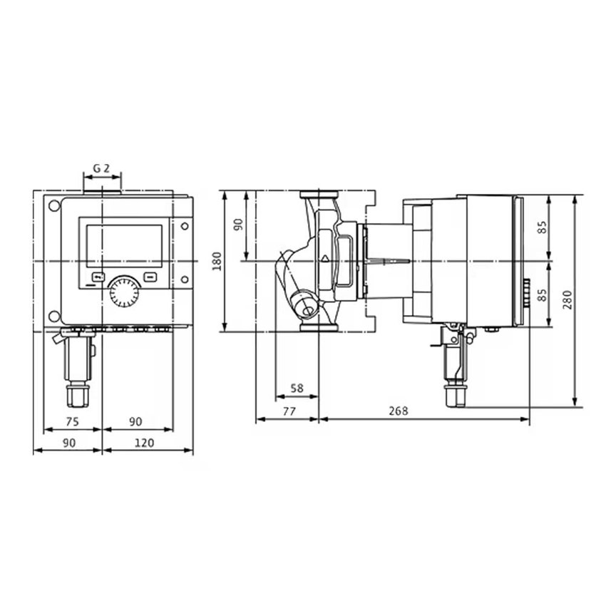 Immagine di Wilo STRATOS MAXO 30/0,5-12 PN 10 Pompa di circolazione con rotore bagnato, portata max 12.3 m³/h - prevalenza max 12.4 m 2164576