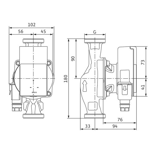 Immagine di Wilo ATMOS PICO 30/1-6 Pompa di circolazione con rotore bagnato, portata max 3 m³/h - prevalenza max 6.1 m, DN 30 4232695
