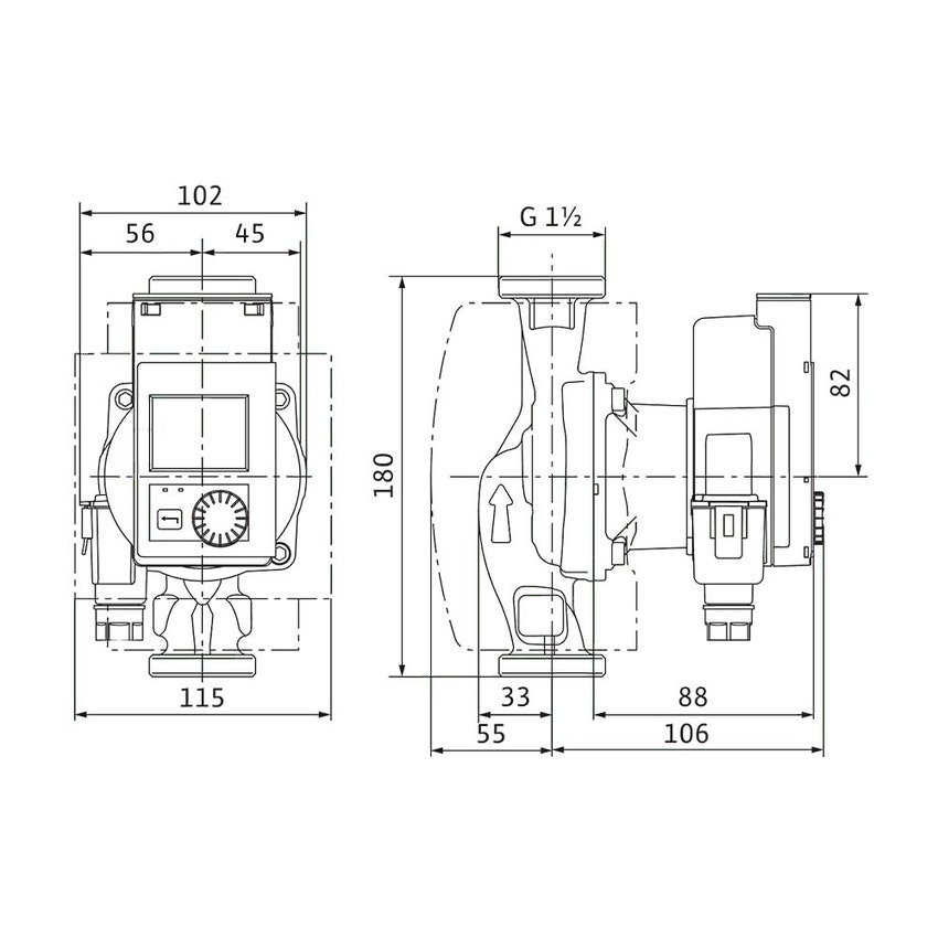 Immagine di Wilo STRATOS PICO 25/0,5-4 Pompa di circolazione con rotore bagnato, portata max 2.9 m³/h - prevalenza max 4.2 m, DN 25 4244393