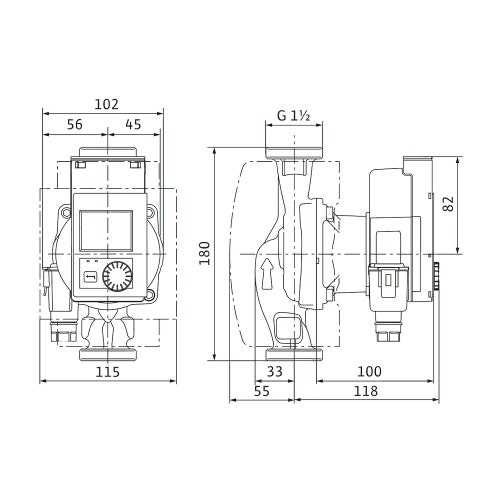 Immagine di Wilo STRATOS PICO 25/0,5-8 Pompa di circolazione con rotore bagnato, portata max 4.4 m³/h - prevalenza max 8 m, DN 25 4244397