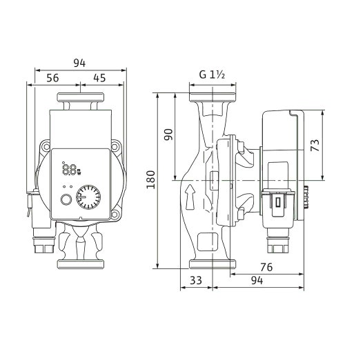 Immagine di Wilo YONOS PICO 25/1-6 Pompa di circolazione con rotore bagnato, portata max 3.6 m³/h - prevalenza max 6 m, DN 25 4215515