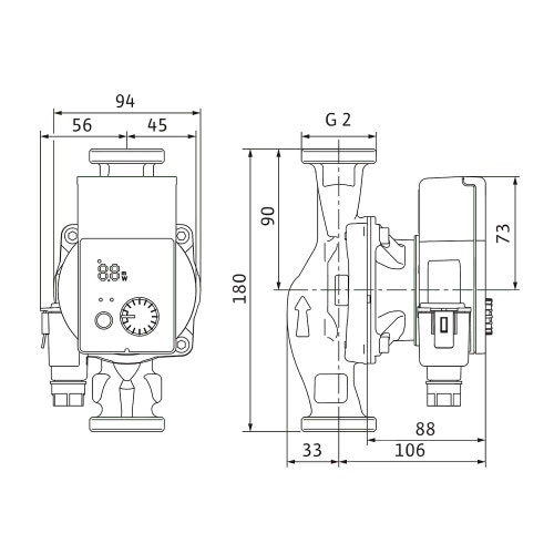 Immagine di Wilo YONOS PICO 30/1-8 Pompa di circolazione con rotore bagnato, portata max 4.4 m³/h - prevalenza max 7.6 m, DN 30 4215521