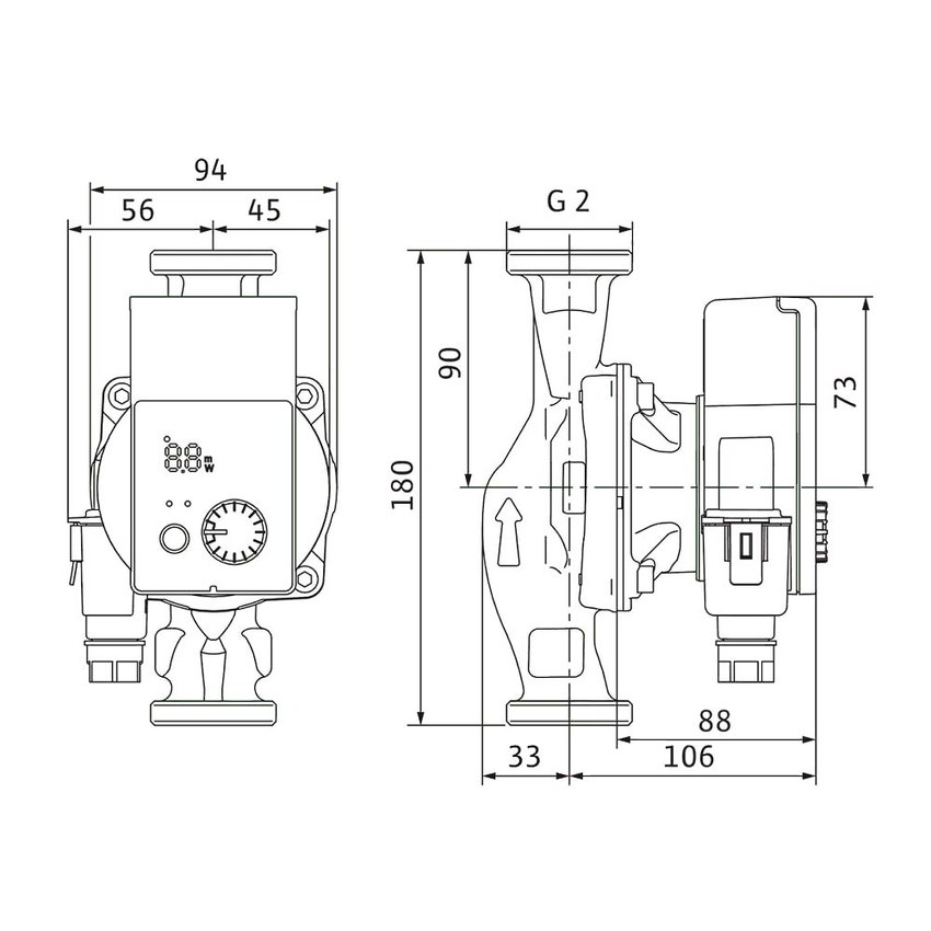 Immagine di Wilo YONOS PICO 30/1-8 Pompa di circolazione con rotore bagnato, portata max 4.4 m³/h - prevalenza max 7.6 m, DN 30 4215521