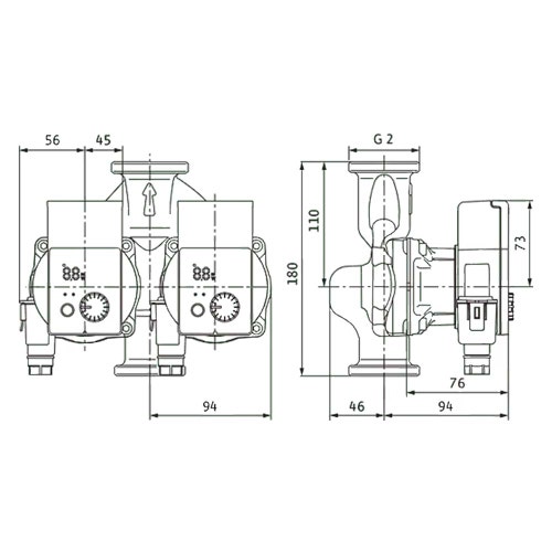 Immagine di Wilo YONOS PICO-D 30/1-6 Pompa di circolazione con rotore bagnato, portata max 3.5 m³/h - prevalenza max 5.7 m, DN 30 4230948