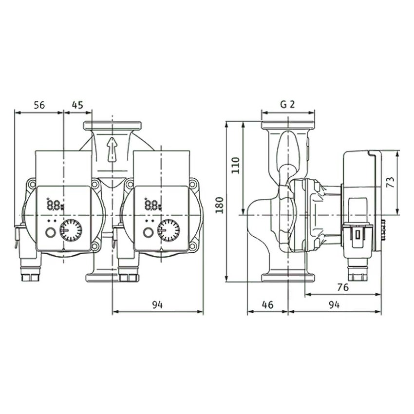 Immagine di Wilo YONOS PICO-D 30/1-6 Pompa di circolazione con rotore bagnato, portata max 3.5 m³/h - prevalenza max 5.7 m, DN 30 4230948