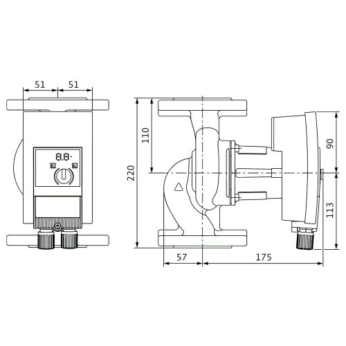 Immagine di Wilo YONOS MAXO 40/0,5-4 PN 6/10 Pompa di circolazione con rotore bagnato, portata max 12.6 m³/h - prevalenza max 5.5 m 2120645