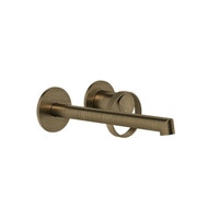 Immagine di Gessi ANELLO miscelatore lavabo a parete P.21 cm, senza scarico, finitura antique brass 63383#713