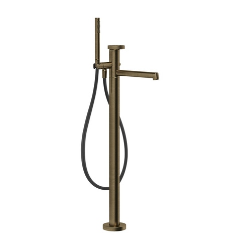 Immagine di Gessi ANELLO miscelatore vasca da terra, senza corpo incasso, finitura antique brass 63328#713