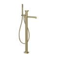 Immagine di Gessi ANELLO miscelatore vasca da terra, senza corpo incasso, finitura brass brushed PVD 63328#727