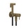 Gessi SHOWER doccetta shut-off a parete, con miscelatore, finitura antique brass 45130#713