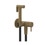 Immagine di Gessi SHOWER doccetta shut-off a parete, con miscelatore, finitura antique brass 45130#713