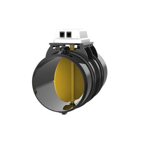 Immagine di Tecnosystemi SIRIO 2.0 POINT serranda circolare motorizzata a farfalla in plastica alimentatore incluso ø100  GAD300001