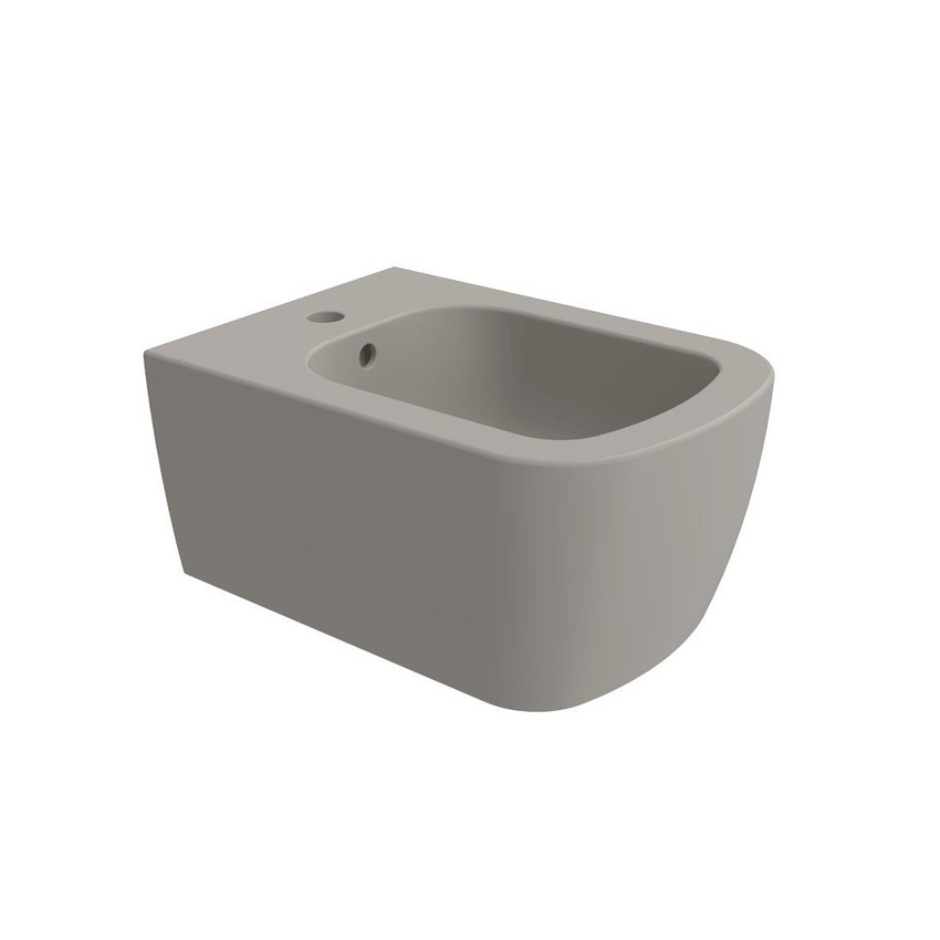 Immagine di Flaminia PLAY bidet sospeso P.52 cm, monoforo, con troppopieno, colore cenere finitura opaco PY218CEN