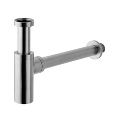 Immagine di Rubinetteria Paffoni Sifone a bottiglia per lavabo ø1.1/4", finitura steel looking ZACC240ST