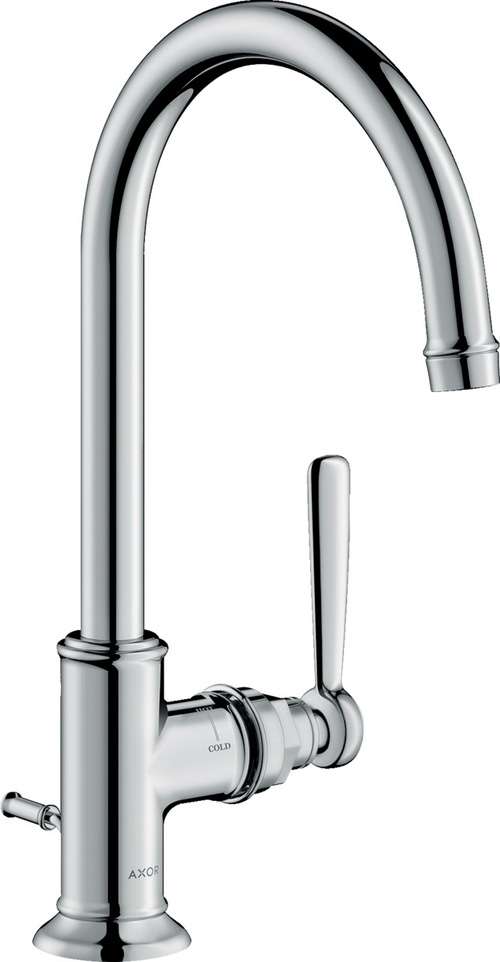 Immagine di Axor MONTREUX miscelatore monocomando lavabo 210 con maniglia a leva e salterello, finitura cromo 16517000