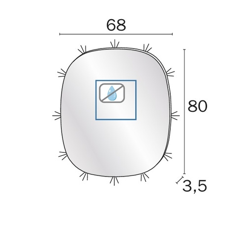 Immagine di Inda CLAIRE EASY specchio L.68 H.80 cm con illuminazione S770868