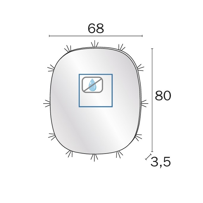 Immagine di Inda CLAIRE EASY specchio L.68 H.80 cm con illuminazione S770868
