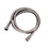 Immagine di Bossini  NOBU flessibile Cromolux retinato nylon 1/2” x 1/2” FF cono in acciaio inox INA001B00030004