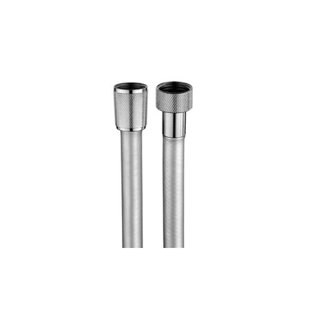 Immagine di Bossini  NOBU flessibile Cromolux retinato nylon 1/2” x 1/2” FF cono in acciaio inox INA001B00030004