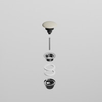 Immagine di Cielo Piletta universale click clack finitura cromo, con coperchio in ceramica colore lino finitura opaco PIL01LN