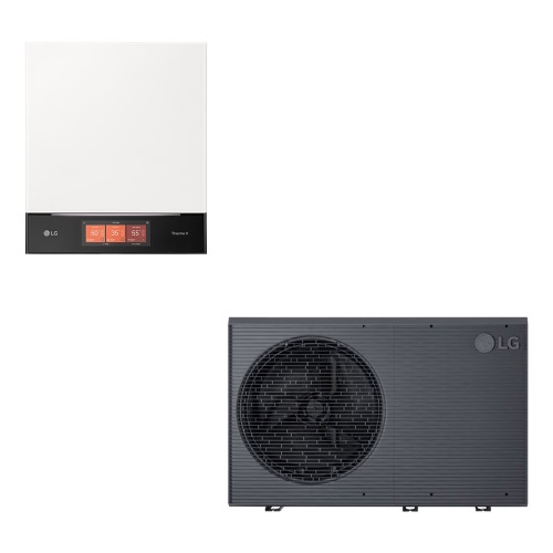 Immagine di LG THERMA V Premium R290 sistema idronico composto da pompa di calore trifase 14 kW e unità interna CONTROL BOX HM143HF.UB60+PHCS1.EEWXLEU