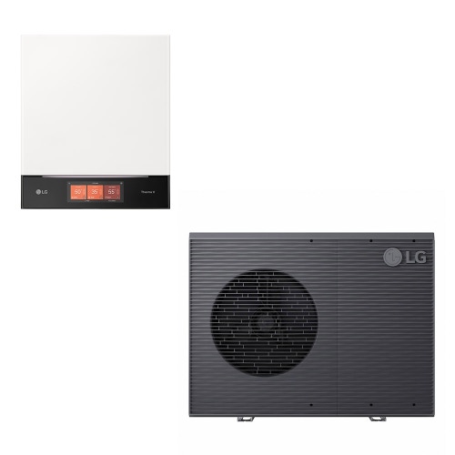 Immagine di LG THERMA V Premium R290 sistema idronico composto da pompa di calore trifase 9 kW e unità interna CONTROL BOX HM093HF.UB40+PHCS1.EEWXLEU