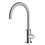 Immagine di Bossini NOBU miscelatore lavabo H.32 cm, monoforo, con bocca girevole, a comando laterale, senza  scarico, finitura acciaio satinato INZ207000075005