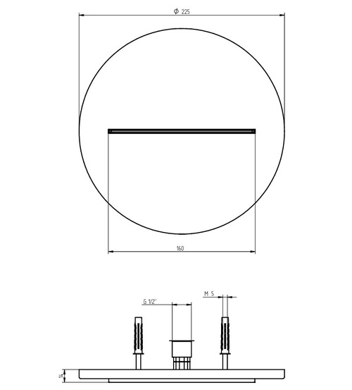 Immagine di Bellosta Lama a filo da parete c/incasso, finitura cromo satinato 33-4631/L
