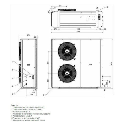 Immagine di Baxi AURIGA HP+ 20T R290 pompa di calore aria/acqua monoblocco Inverter trifase 20 kW  A7832039