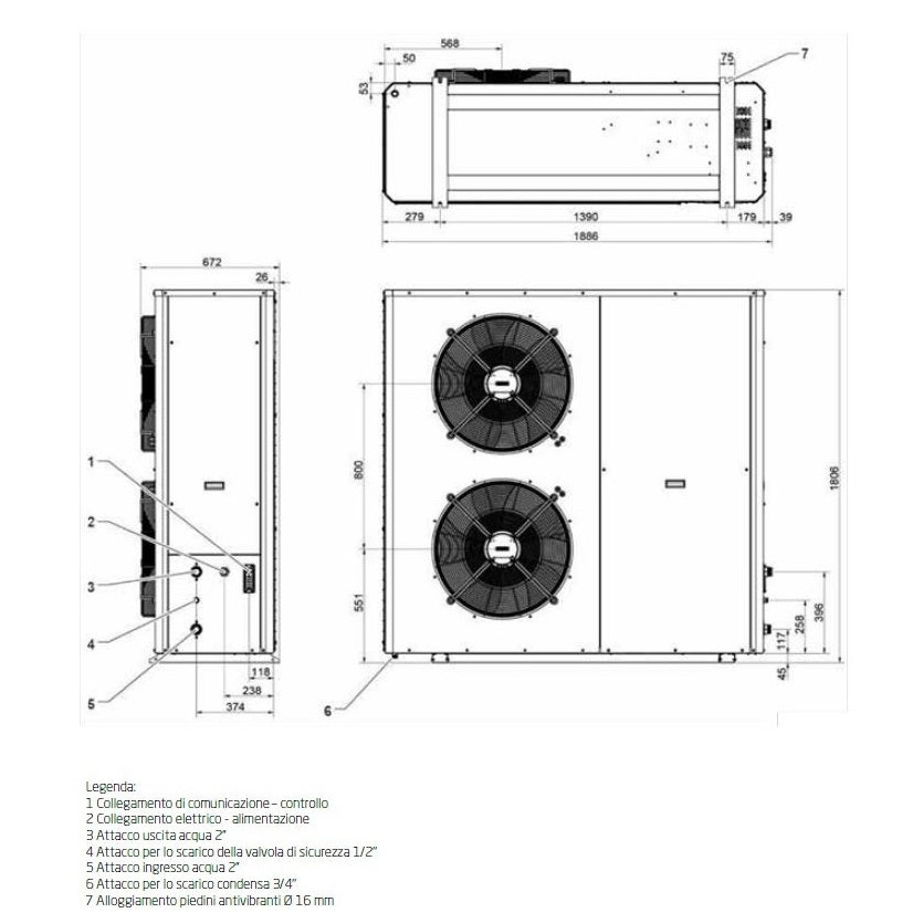 Immagine di Baxi AURIGA HP+ 20T R290 pompa di calore aria/acqua monoblocco Inverter trifase 20 kW  A7832039