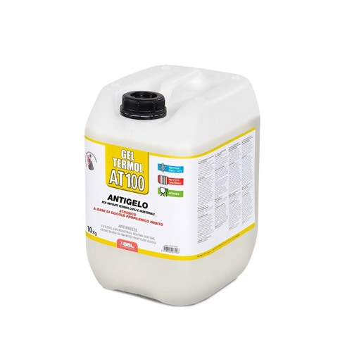Immagine di Gel GEL TERMOL AT 100 Antigelo atossico, glicole propilenico inibito (Con inibitori multi-metallo ad ampio spettro) tanica 10 kg. 11101180