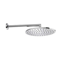 Immagine di Bossini COSMO soffione Ø 23 cm, in ottone, con braccio doccia orizzontale 35 cm, finitura cromo  H70595H00030009