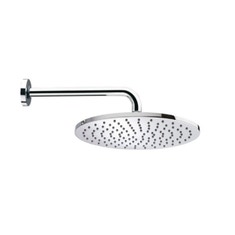 Immagine di Bossini COSMO soffione Ø 23 cm, in ottone, con braccio doccia orizzontale 40 cm, finitura cromo H71595I00030009