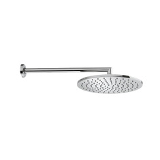 Immagine di Bossini COSMO soffione Ø 28 cm, in ottone, con braccio doccia orizzontale 40 cm, finitura cromo  H70596I00030009