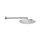 Bossini COSMO soffione Ø 28 cm, in ottone, con braccio doccia orizzontale 40 cm, finitura cromo  H70596I00030009