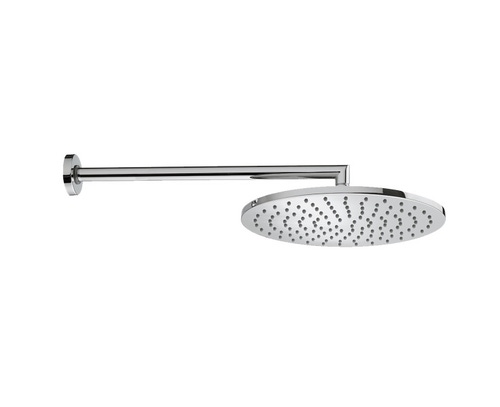 Immagine di Bossini COSMO soffione Ø 28 cm, in ottone, con braccio doccia orizzontale 40 cm, finitura cromo  H70596I00030009