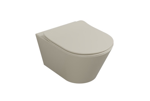 Immagine di Cielo MARE vaso sospeso, RIMLESS 2.0.1, senza brida e senza sedile, completo di fissaggi, colore lino finitura opaco MRVSKLN