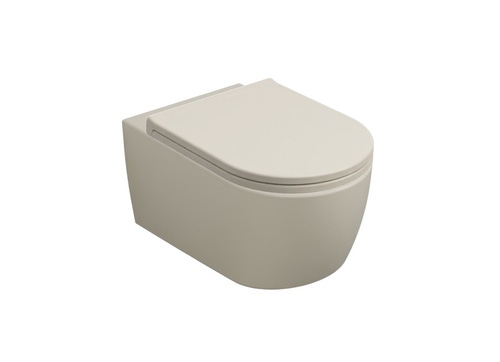 Immagine di Cielo SMILE PRO 53 vaso sospeso, RIMLESS 2.0.1, senza sedile, colore lino finitura opaco SMVSKPLN