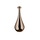 Gessi GOCCIA soffione per doccia H.39 cm, anticalcare, installazione a soffitto, Ø 15.2 cm, finitura copper PVD 33751#030