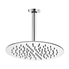 Immagine di Bossini TETIS soffione Ø 20 cm, ottone, con braccio doccia verticale 30cm, finitura cromo H31870G00030009