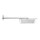 Bossini TETIS soffione quadrato 20 cm, con braccio doccia orizzontale 30 cm, finitura cromo H69873G00030009