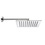 Immagine di Bossini TETIS soffione quadrato 20 cm, in acciaio inox, con braccio doccia orizzontale 30 cm, finitura cromo H70873G00030009