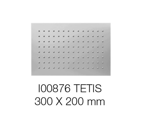 Immagine di Bossini TETIS soffione 30x20 cm, con braccio doccia orizzontale 30 cm, finitura cromo H69876G00030009