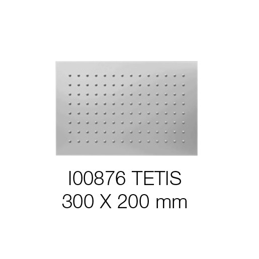 Immagine di Bossini TETIS soffione 30x20 cm, con braccio doccia orizzontale 30 cm, finitura cromo H69876G00030009