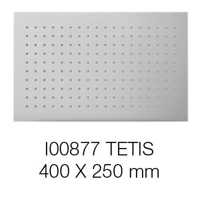 Immagine di Bossini TETIS soffione 40x25 cm, con braccio doccia orizzontale 35 cm, finitura cromo H70877H00030009