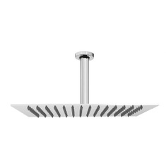 Immagine di Bossini TETIS soffione quadrato 30x20 cm, con braccio doccia verticale 30 cm, finitura cromo H30876G00030009