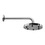 Immagine di Bossini NEBULIZAIR soffione Ø 14 cm, in ottone, con braccio doccia orizzontale 30 cm, finitura cromo H19620G00030009