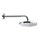 Bossini OKI soffione Ø 25 cm, con braccio doccia orizzontale 30 cm, finitura cromo H71410G00030009