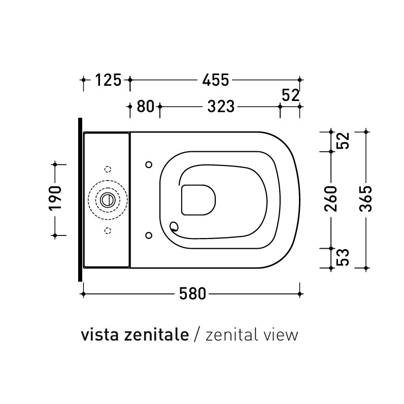 Immagine di Flaminia PLAY vaso monoblocco PLUS gosilent con scarico S/P, senza sedile, colore bianco finitura lucido PY116RS